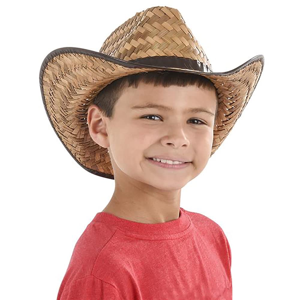 The Dreidel Company Coco Cowboy Hat, Western Rolled Up Cocoa Cowboy Hat, Adult Medium, 22.5