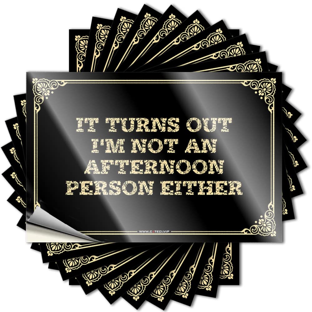 Vintage Decal Waterproof | It Turns Out I'm Not an Afternoon Person Either Assorted Ship Sticker Pack(8X12CM)