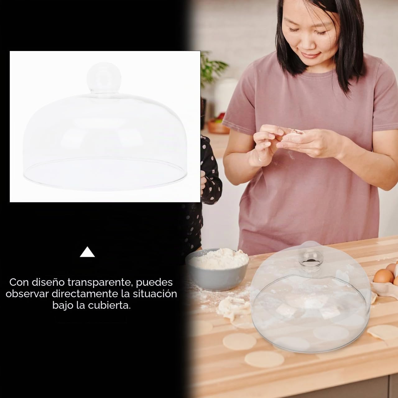 MAGICLULU 1 Pc Cubierta para Salpicaduras De Microondas Magdalena De Cúpula Cubierta De Comida para Microondas Cubierta De Cúpula Alimento Vidrio Cubierta De Pastel En Forma De Campana