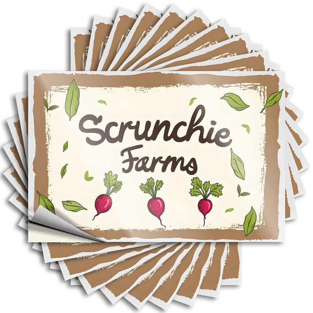 Scrumptious Radishes from Scrunchie Farms Cover Great - Home Decor Tattoos Self Adhesive Sticker(8X12CM)