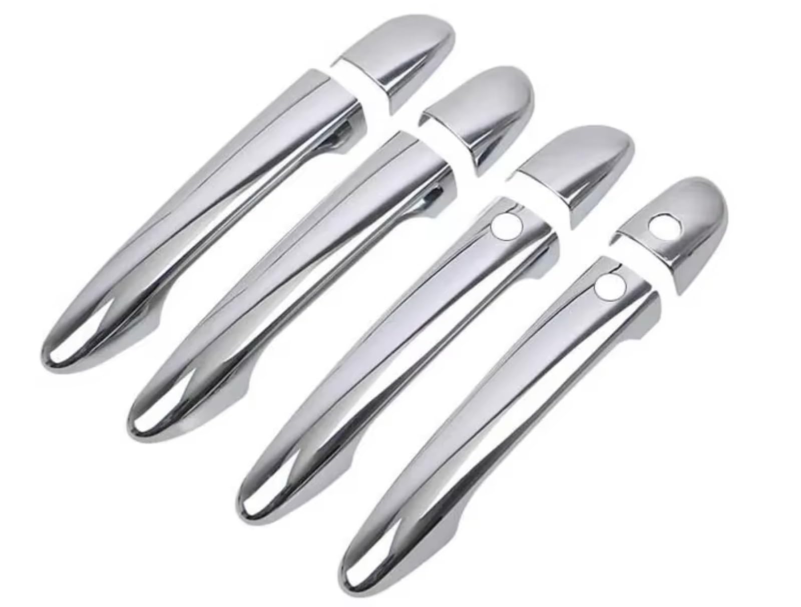 Iukmr Silver 2 Buttons For Mazda Cx-3 2015-2020 Styling Accessories Carbon Fiber Chrome Car Door Handle Cover Decor Trim Car Outer Door Handle(Silver 2 Buttons)