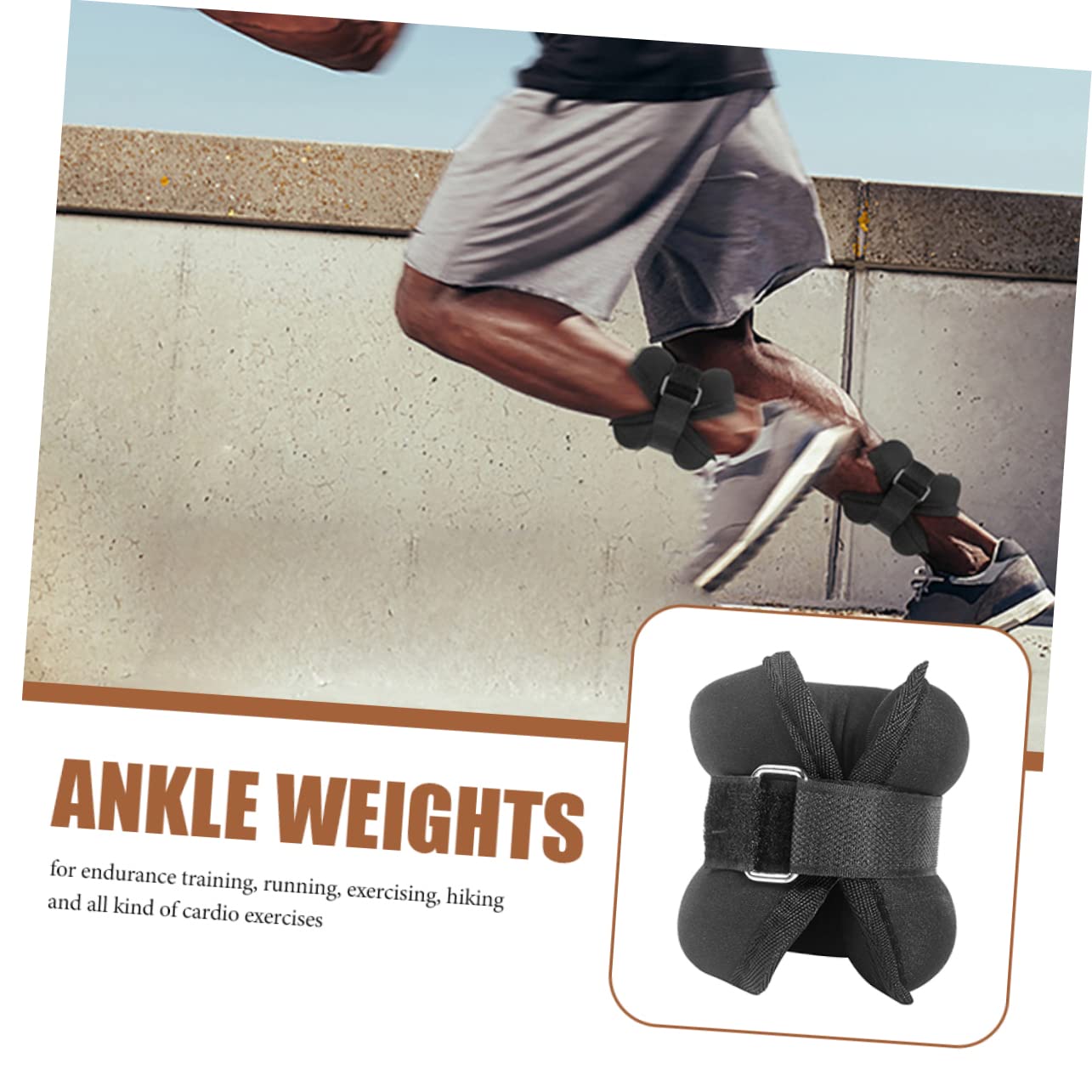Anneome 1paio Pesi Per Caviglie e Polsi Regolabili Per Allenamenti Di Fitness Jogging e Aerobica Resistente e Portatile