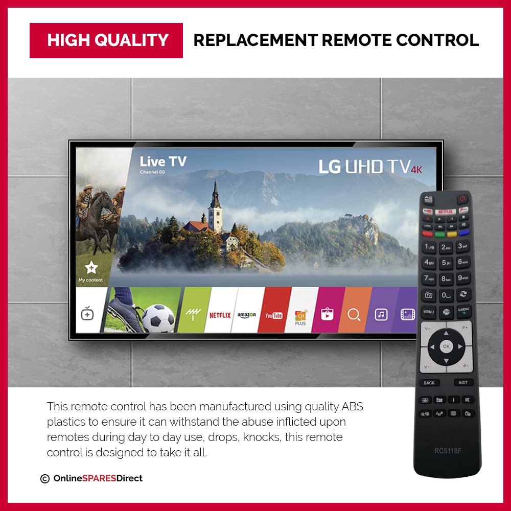 Télécommande De Remplacement Pour Téléviseurs BUSH - Modèles LED24970, LED26916HD, LED-26982HD - Neuf