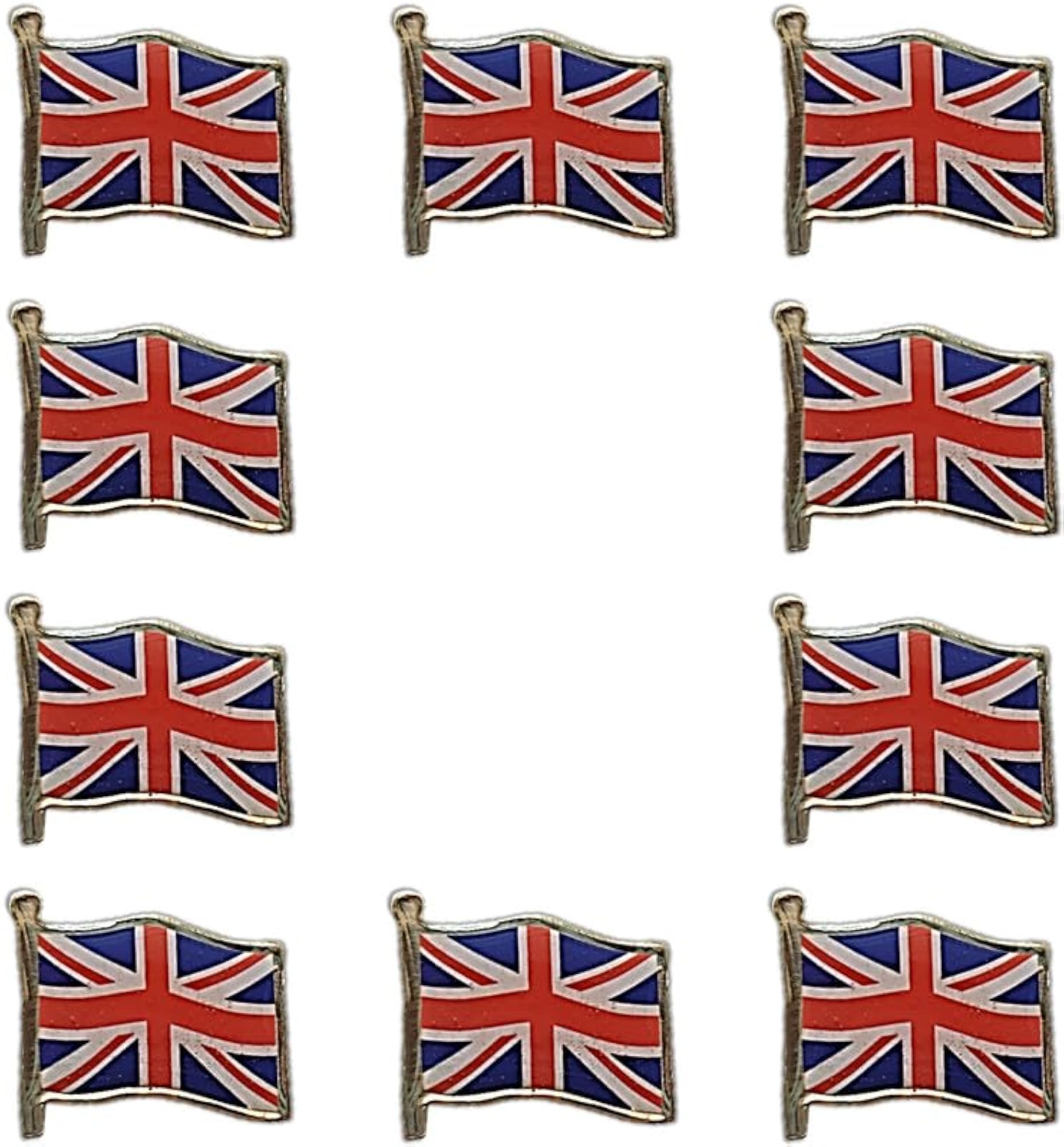 UK Flag Brass Enamel Lapel Pin, Handcrafted Gift