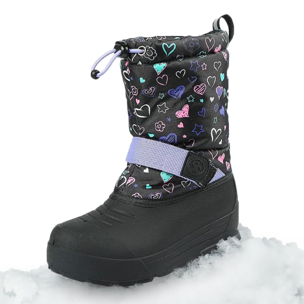 Northside Frosty Insulated Winter Snow Boots for Girls and Boys with Rugged, Water Resistant Nylon Upper, Quick-Drying Lining, Removable EVA Insole, and Durable TPR Outsole
