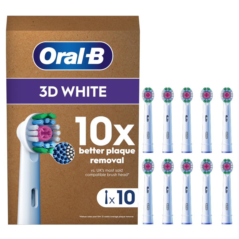 Oral-B Pro 3D White Toothbrush Heads Pack Of 10