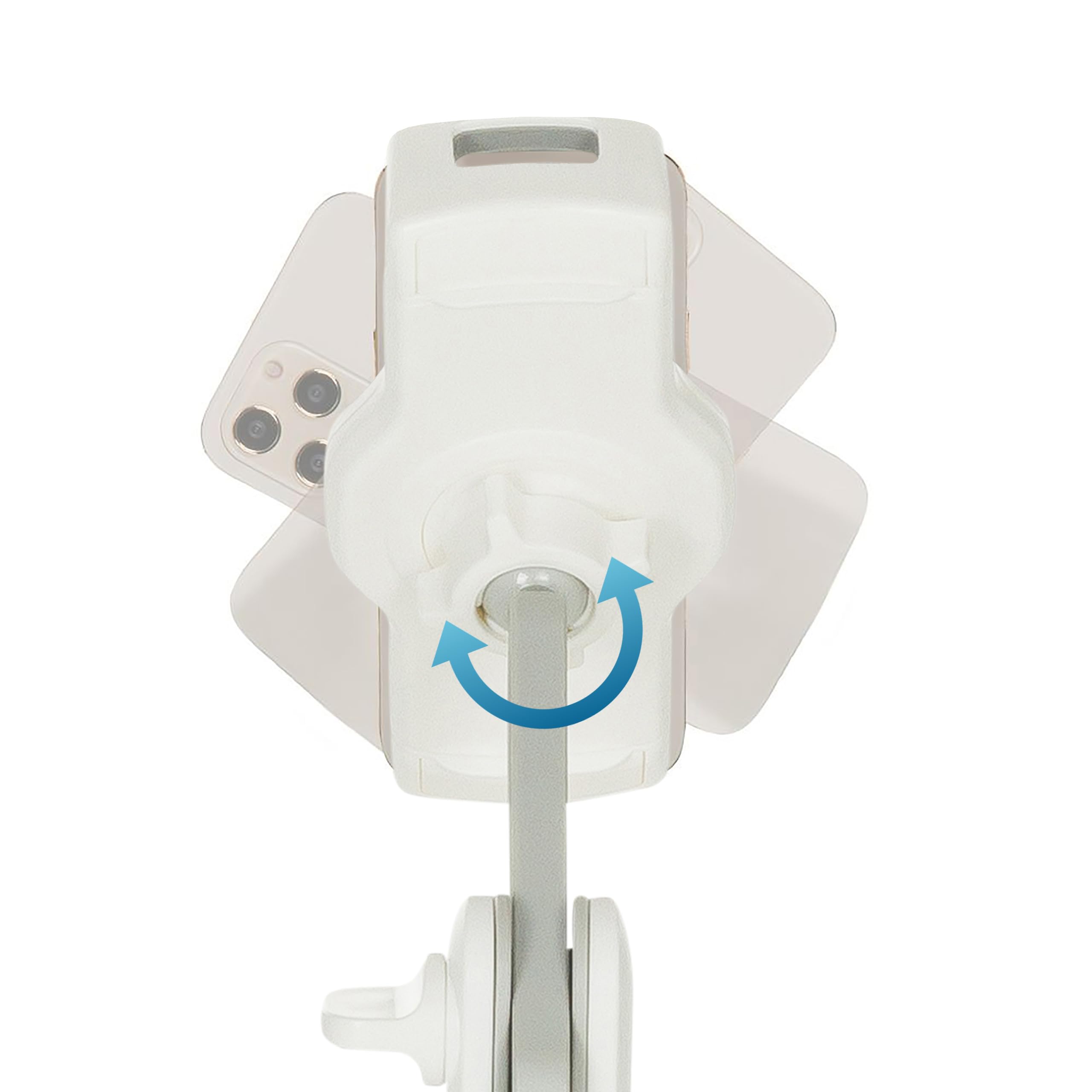 hjh OFFICE Handy und Tablet Halterung Kissen COMFILAP II Handyhalterung 360° drehbar, 180° neigbar, Geräte bis 21 Zoll, Stoff Beige, 930004