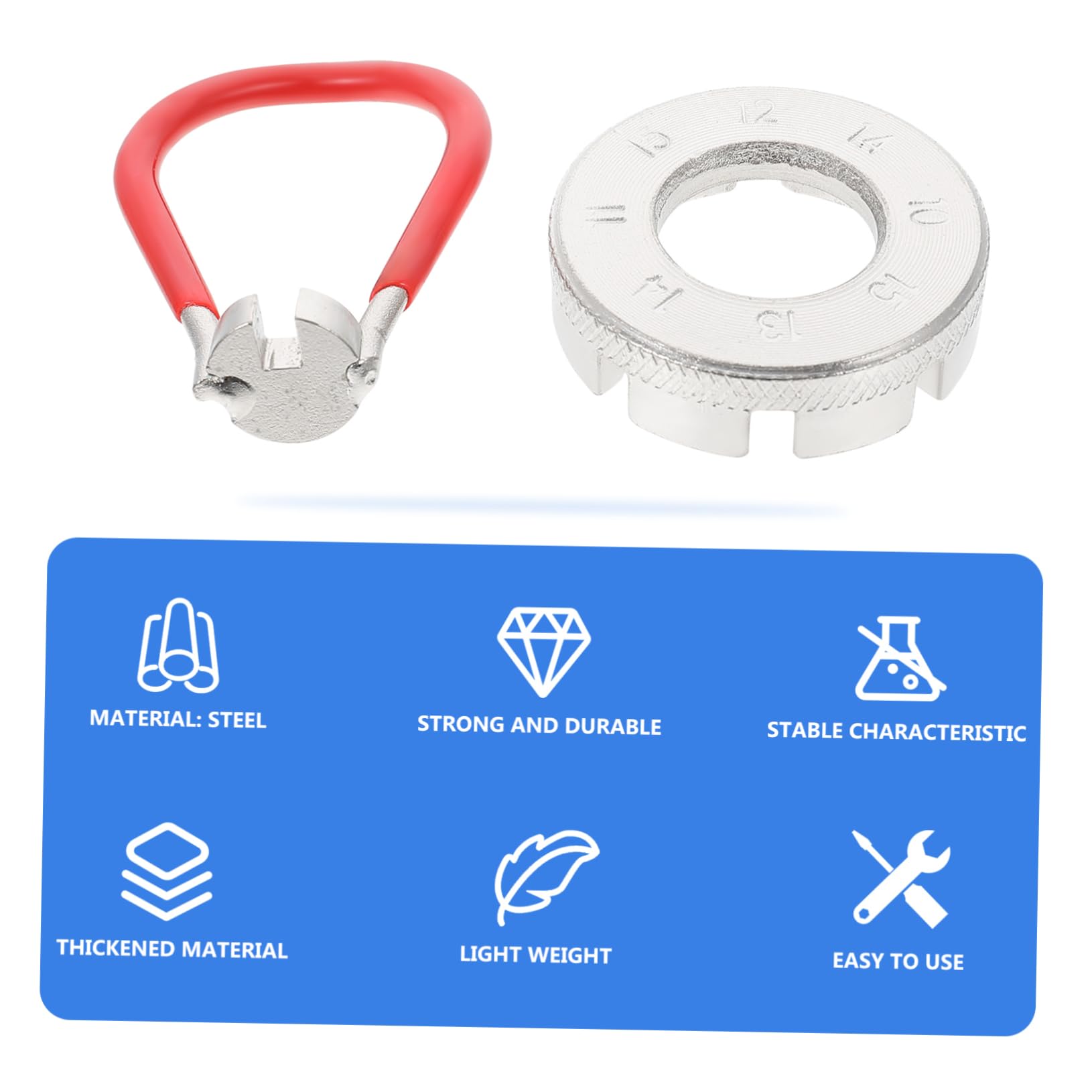 BRIGHTFUFU Essential Cycling Accessories 8-Piece Bike Spoke Wrench Set for Safe Daily Rides