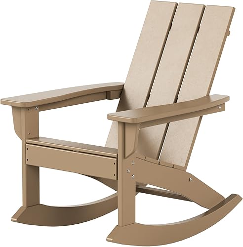 WestinTrends Ashore - Silla mecedora para patio, silla mecedora Adirondack para todo tipo de clima, moderna de granja para exteriores, porche, WestinTrends Ashore - Silla mecedora para patio, silla mecedora Adirondack para todo tipo de clima, moderna de granja para exteriores, porche,