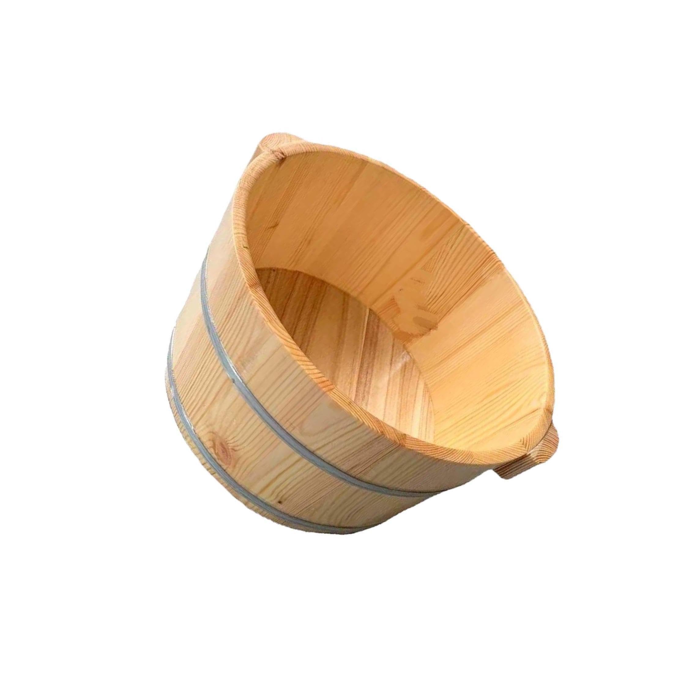 Fußbadewanne mit Eimer – ideal zum Entspannen müder Füße, jederzeit und überall. Genießen Sie wohltuende Bäder. Fußbadewanne aus Holz, Eimer, Becken, hölzernes Fußbad Spa