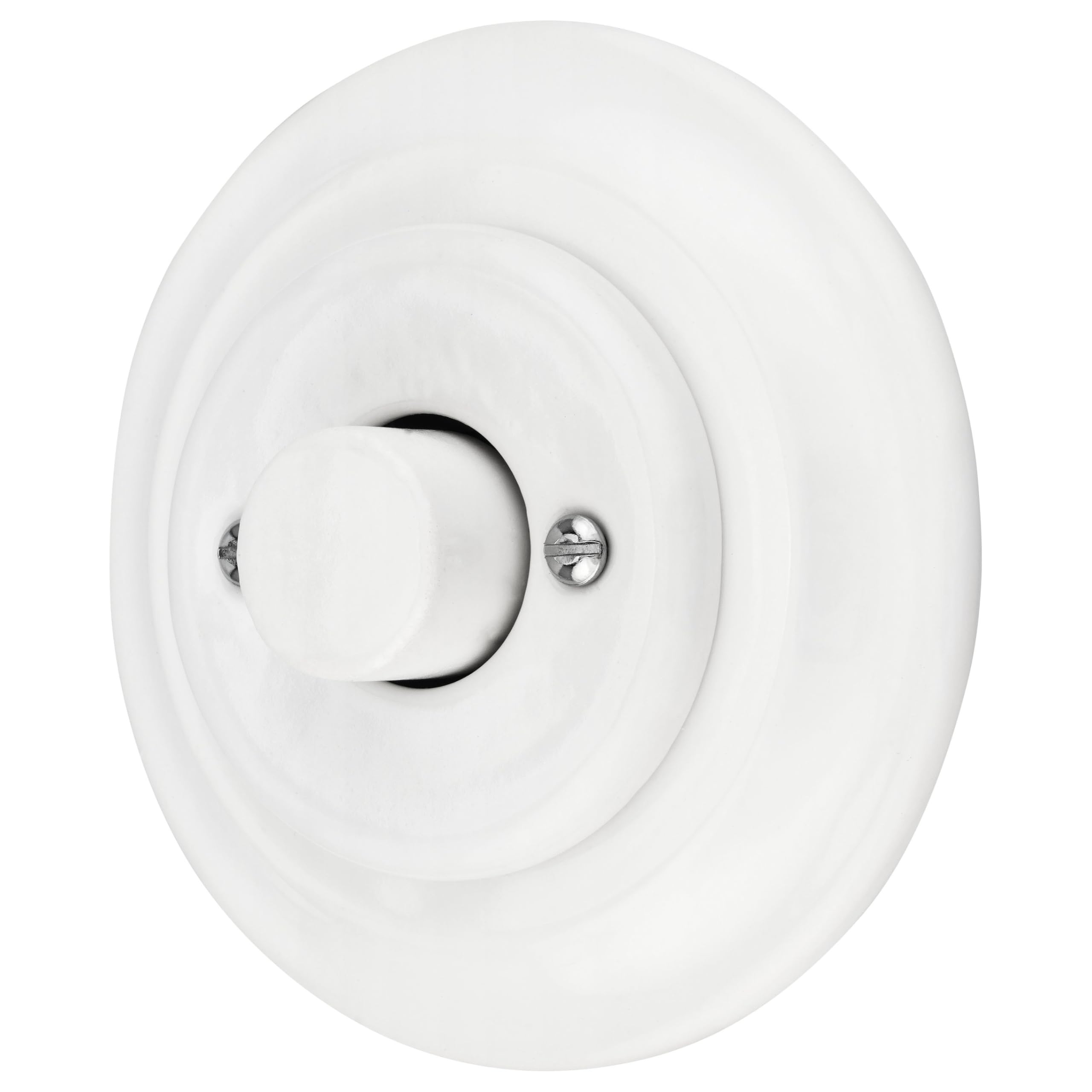 Faretto da incasso in porcellana retrò LED con interruttore a pressione I All-in-One I Serie PR1 bianco
