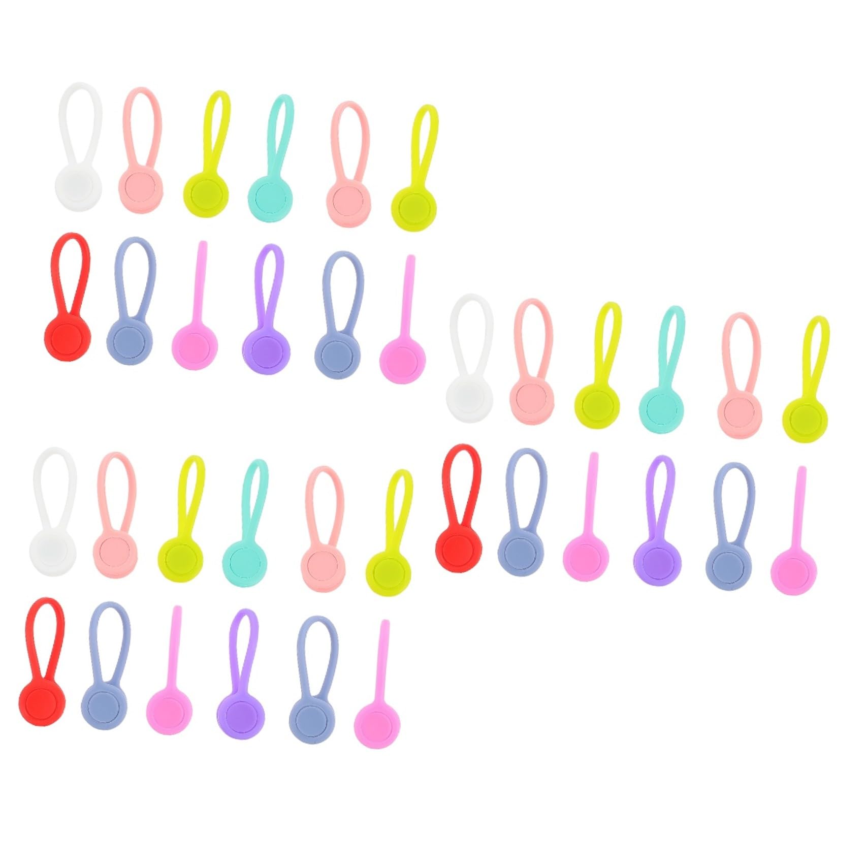 Hemobllo 36stücke Magnetische Kabelbinder Bunte Kabelclips Für Effiziente Kabelorganisation Flexibel Langlebig Und Wiederverwendbar Für Zuhause Büro Und Unterwegs
