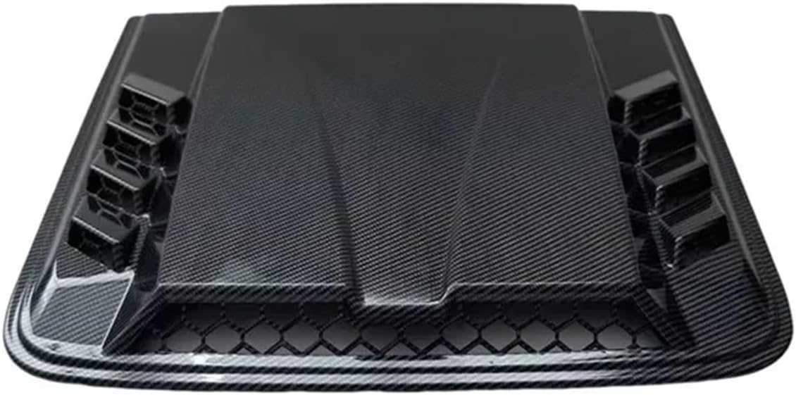 Universal Automotive Engine Hood Vent Scratch Protection Cover Automotive Engine Hood Air Intake Vent Decorative Cover(Carbon texture)