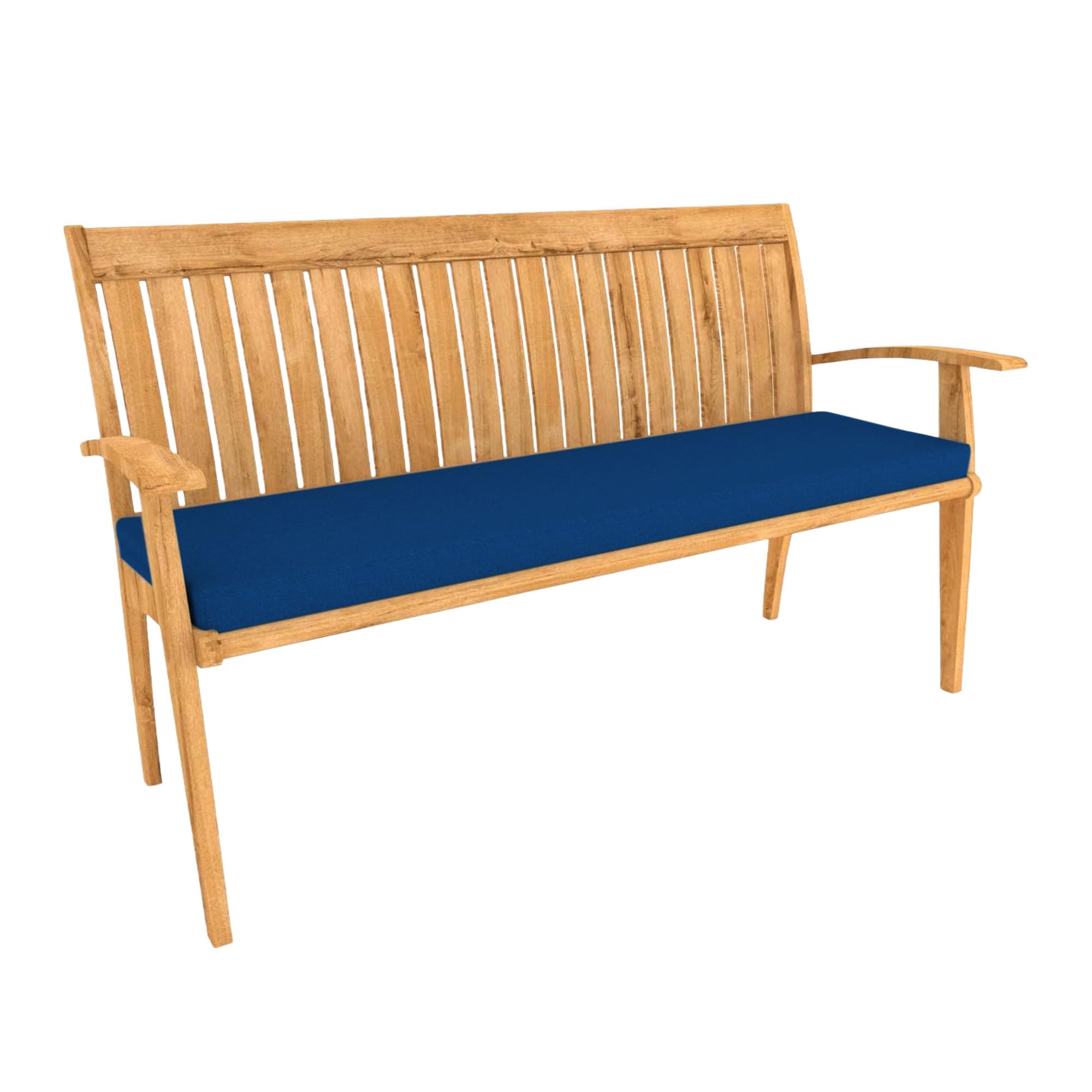 WEIZERO Waterproof Garden Bench Cushion 45 x 86 cm Soft Replacement Indoor Outdoor Furniture Bench Cushion with Non Slip Bottom for Patio Chaise Swing Indoor, Blue