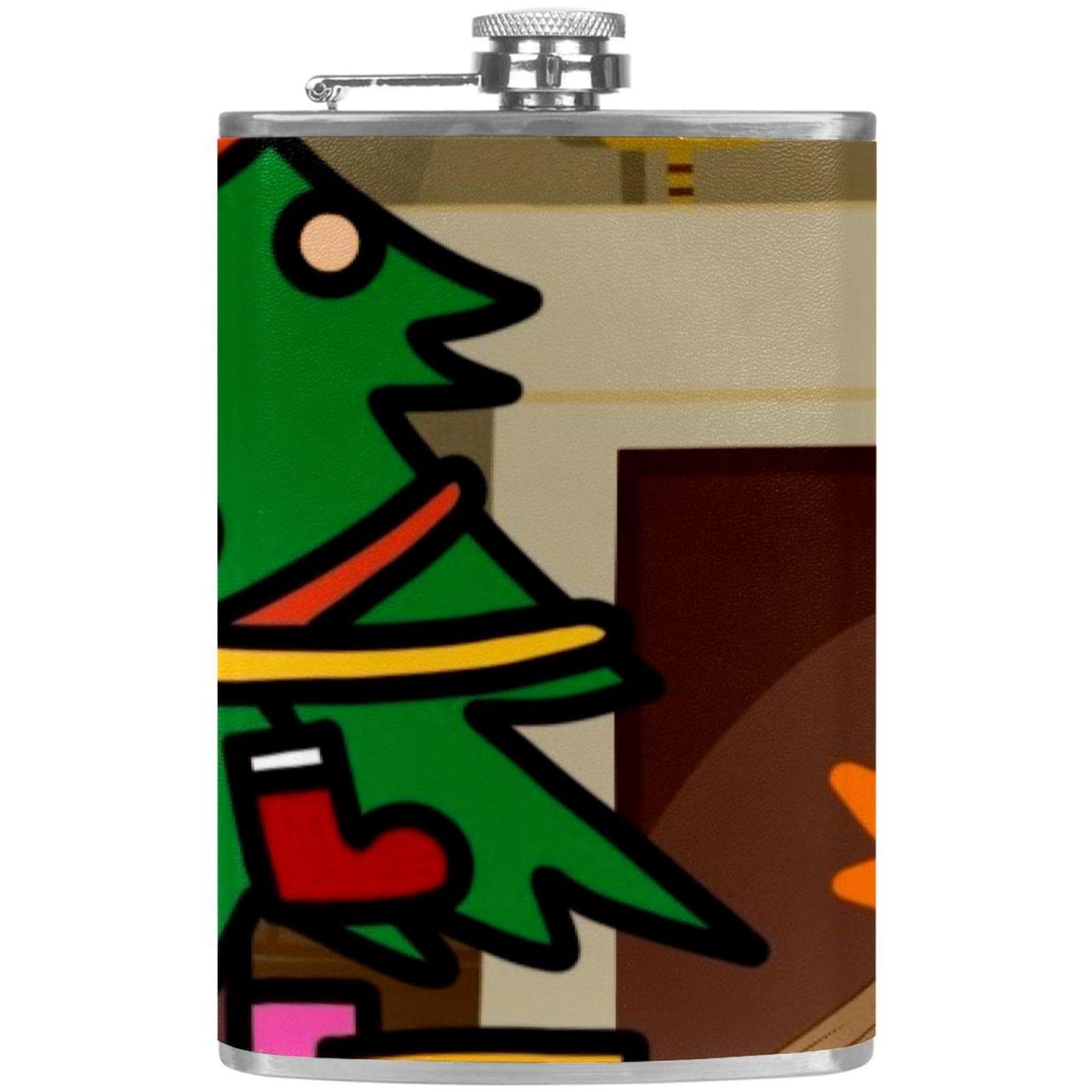 Flasque de poche Noël étanche anti-fuite en acier inoxydable pour transporter vos liqueurs