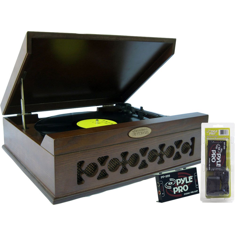 Buy Pyle Turntable Record Player and PreAmplifier Package PVNTT6UMT