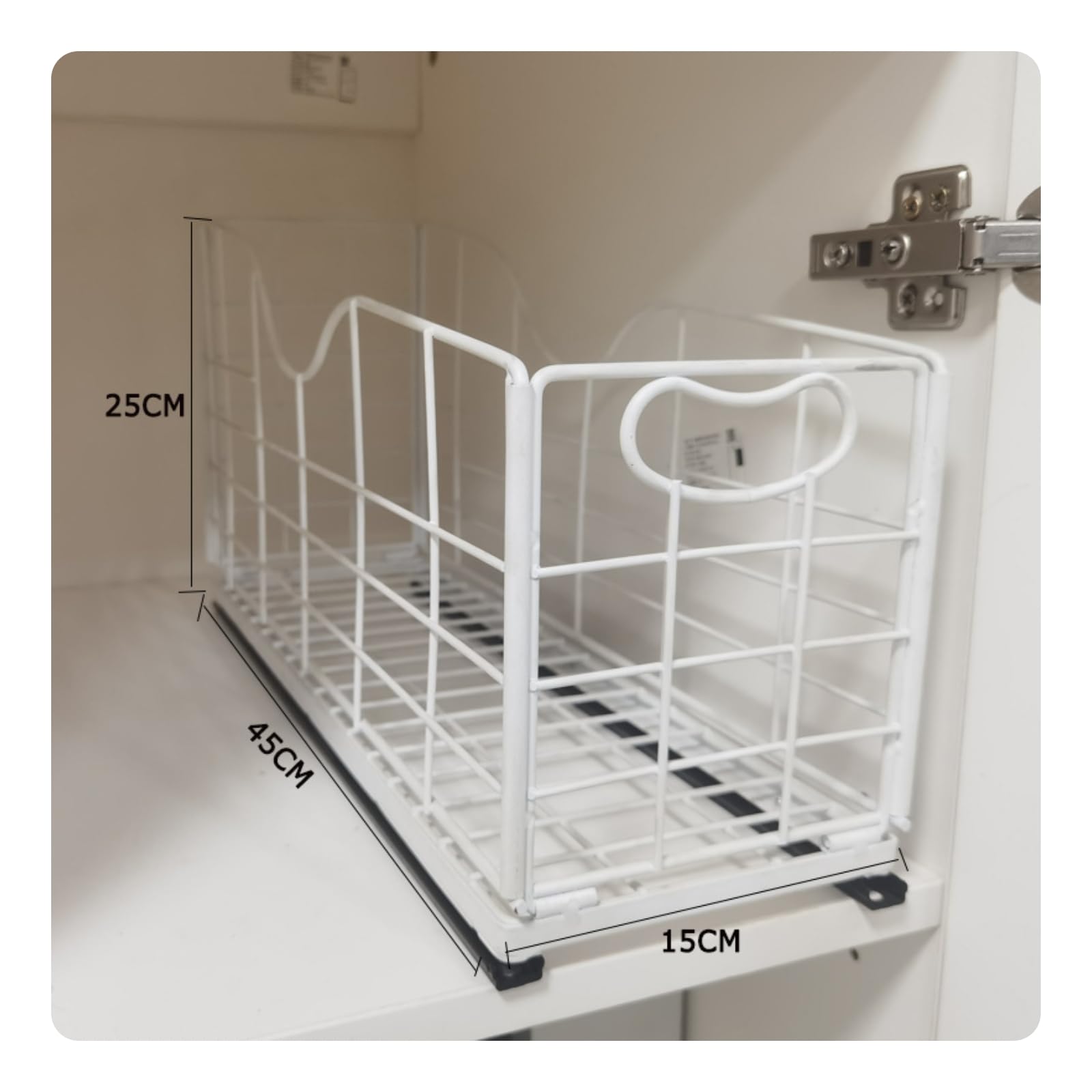Qianly Cesto Scorrevole a Rete Scorrimento Scorrimento Scorrevole Cestino Estraibile Estraibile Armadio Manico Ovale Arredo Contenitivo per Cucina