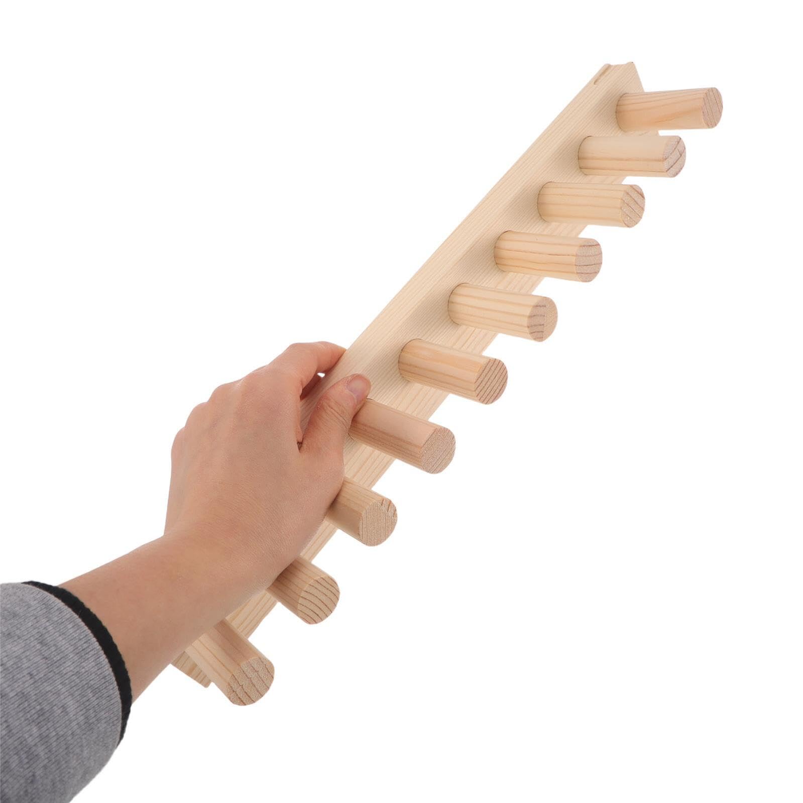 Tofficu Telaio per Maglieria a Mano in Legno Modulare 115x7 Cm, Set per Coperte a Maglia Grossa, Strumento per Tessitura DIY per Principianti e Laboratori Creativi a Casa e Scuola