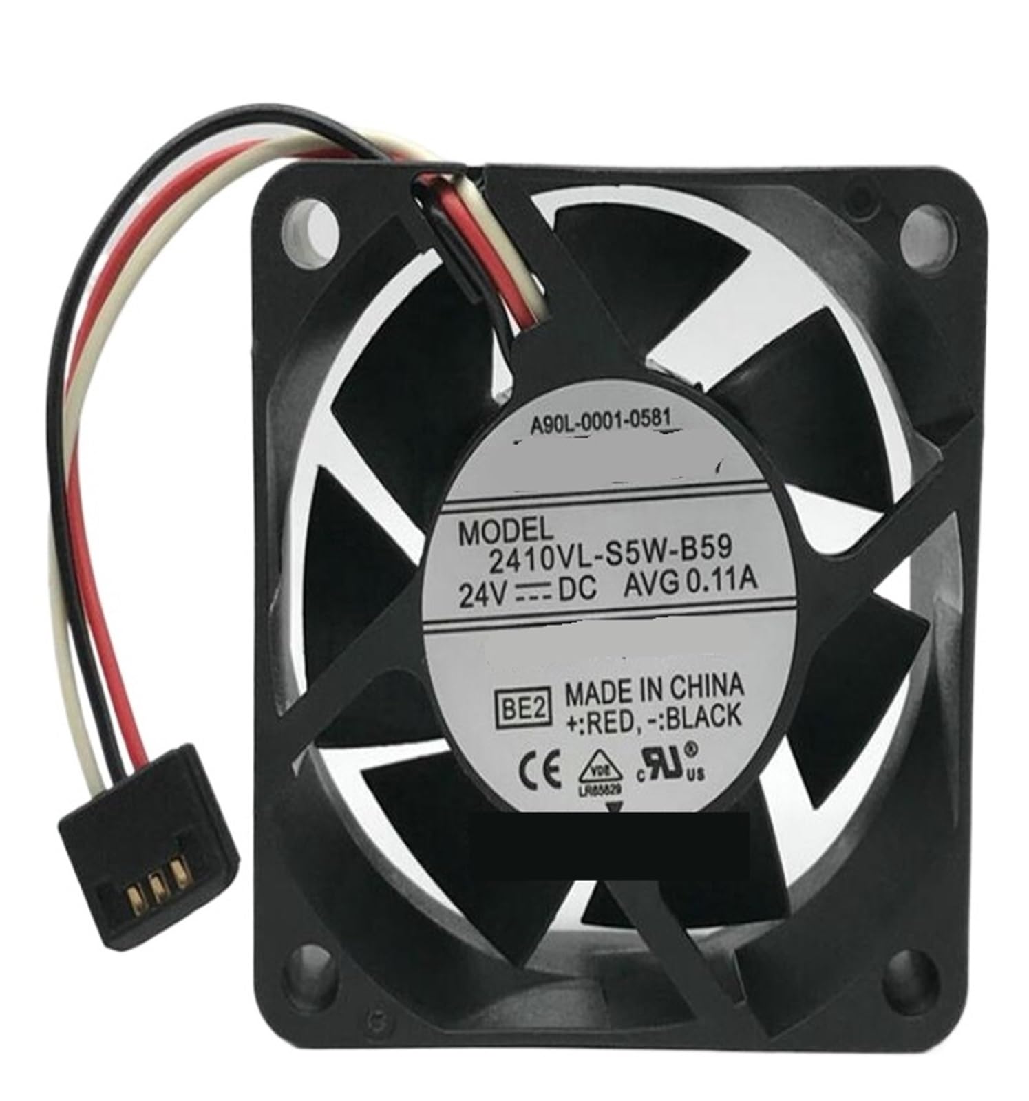 A90l-0001-0581 2410vl-s5w-b59 24v 6025 0.11a three-wire plug waterproof fan