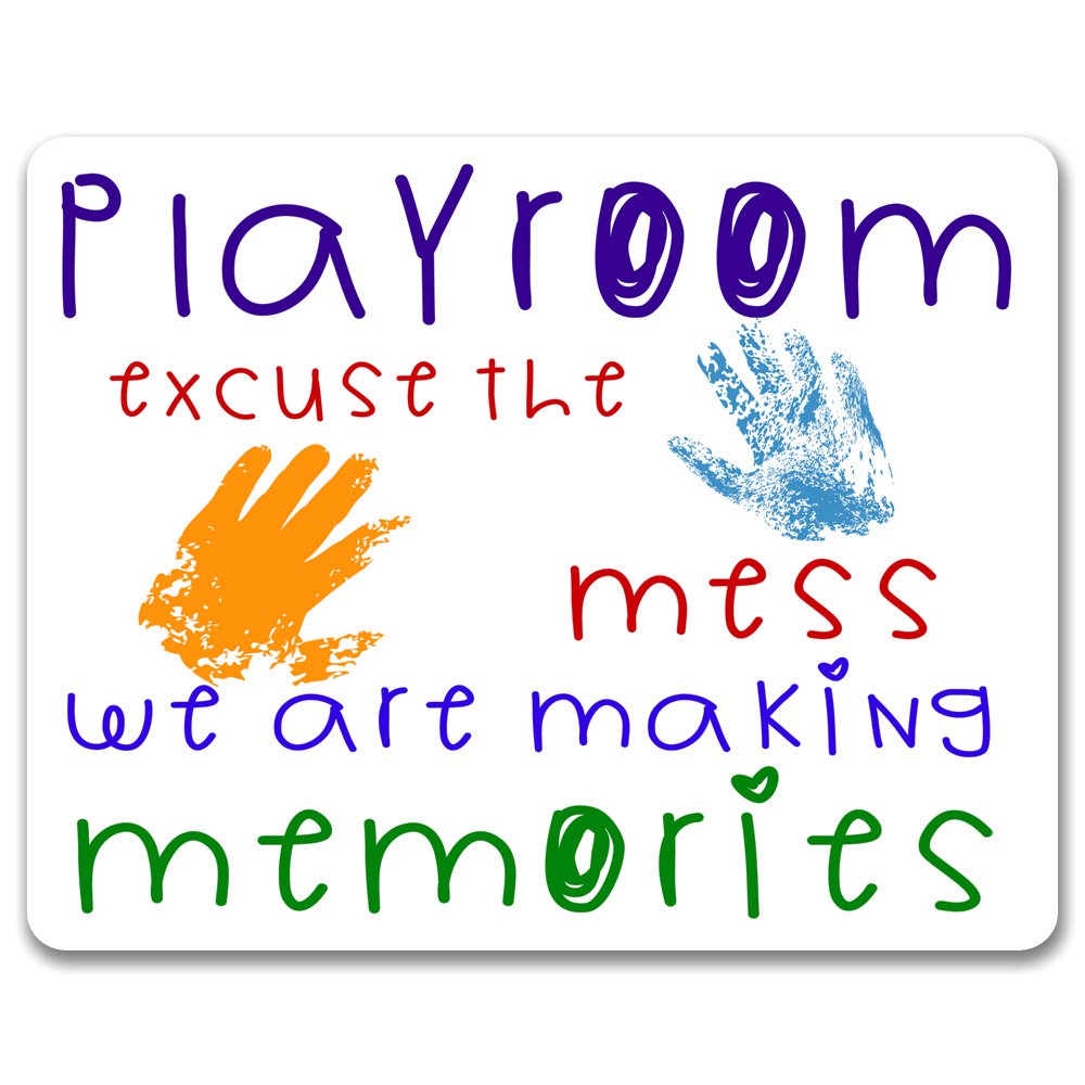Print Crafted - Excuse The Mess, We Are Making Memories Metal Sign For Nursery Bedroom Playroom