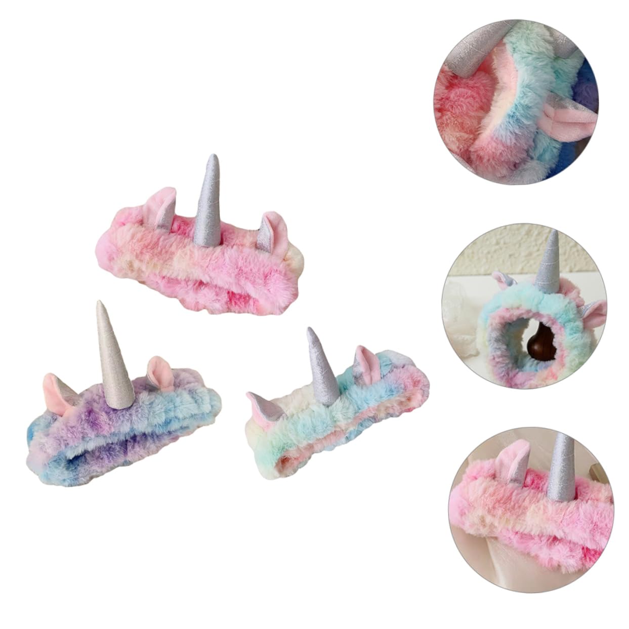 9 Pz fascia per unicorno Ghetta per il collo fasce in pile di corallo ghetta nera per il collo bandane scrunchies hair band fasce per unicorno Fasce per la doccia vello di corallo GALPADA