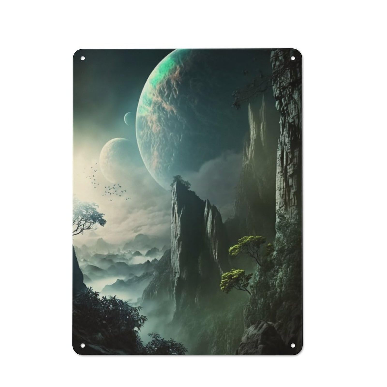 Junmoney Exoplanet Aurora Prime Rustic Metal Sign 40X30cm For Hobby Room Or Studio, For Kitchen, Dining Room And Home Bar Wall Decor
