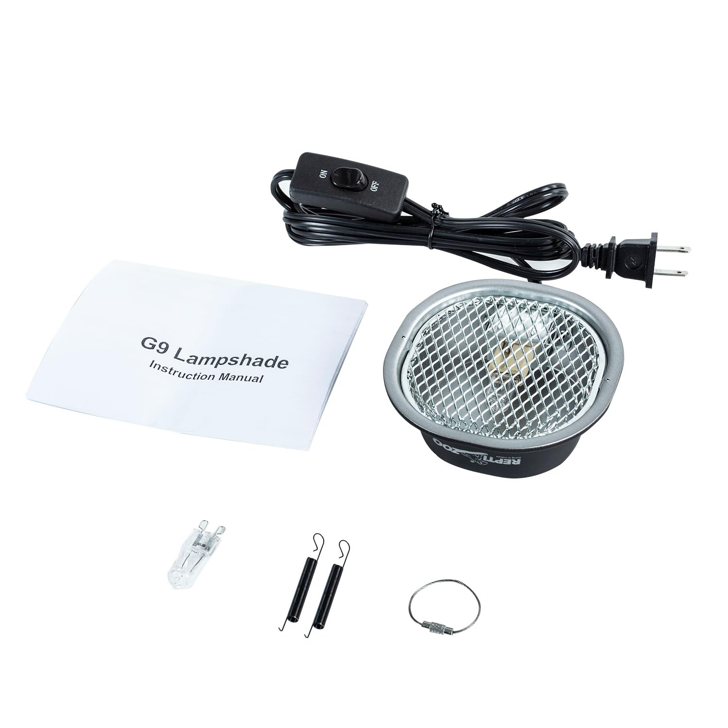 G9 Reptile Heat Lamp Bulb and Light Fixture with Safety Mesh, G9 Mini Heat Bulb 50W Warm White, UVA Reptile Heat Lamp and Basking Lampshade for Bearded Dragon Gecko Turtle Lizard Snake - image 8