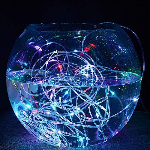 HAHOME 33Ft 100LEDs Color Changing Outdoor String Lights,Thin Rope Waterproof Fairy Lights,Multi-Colored - Thumbnail 7