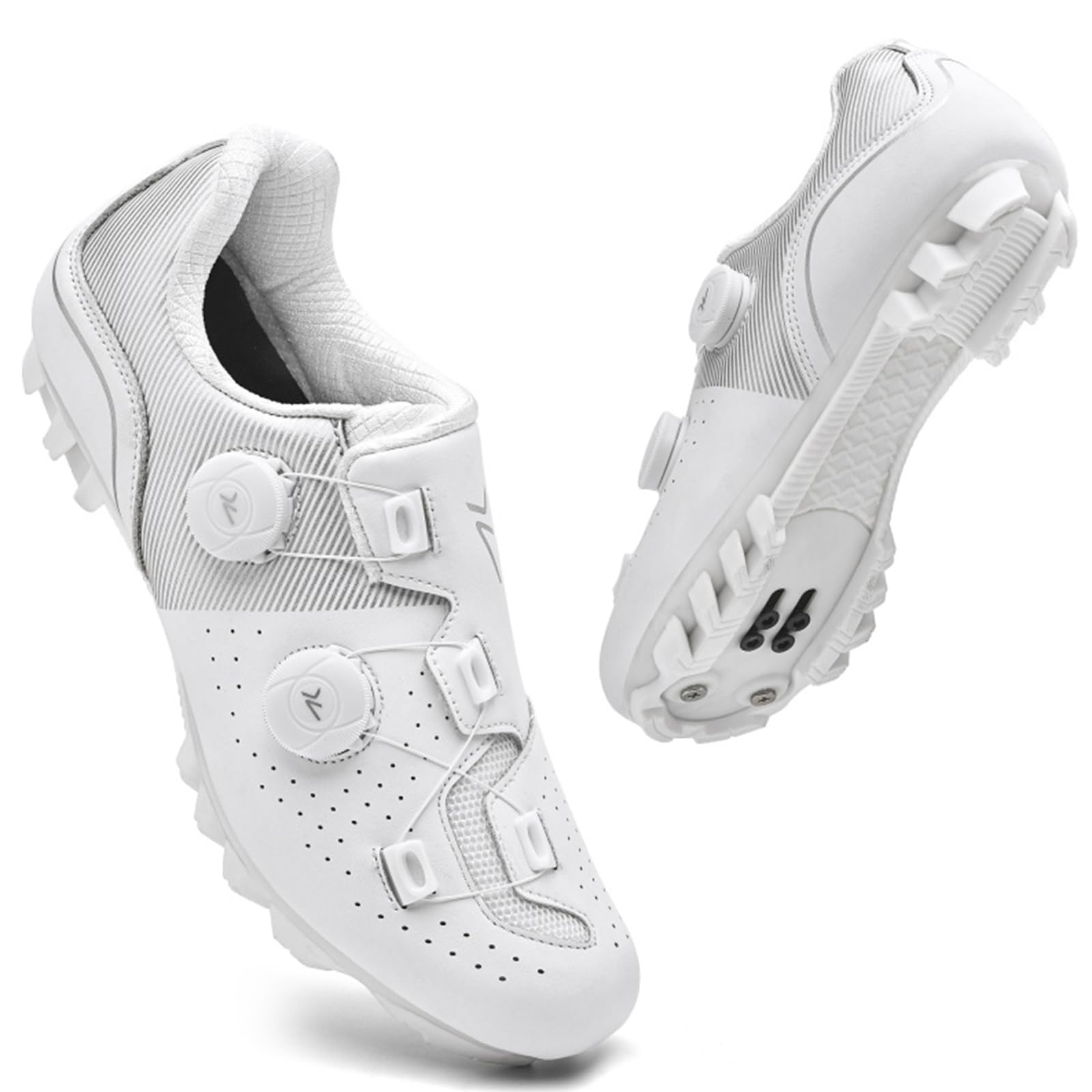 Mountainbike Schuhe Herren Damen, Kompatibel mit Shimano SPD 2-Bolts Pedals Anti-Skid Atmungsaktiv Fahrrad Spin MTBschuhe Radsportschuhe