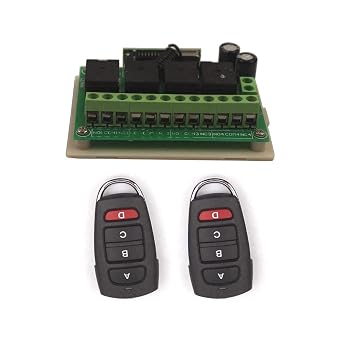 433 Mhz DC 12 V 4 Kanal Kablosuz Anahtar Uzun Menzilli Kablosuz Uzaktan Kumanda Anahtar  12 V Ak ll  Garaj Kap s  A aca  R le Anahtar  Verici Al c  Mod l  Mometer/Ge i  2 X Kontrol 433 MHz