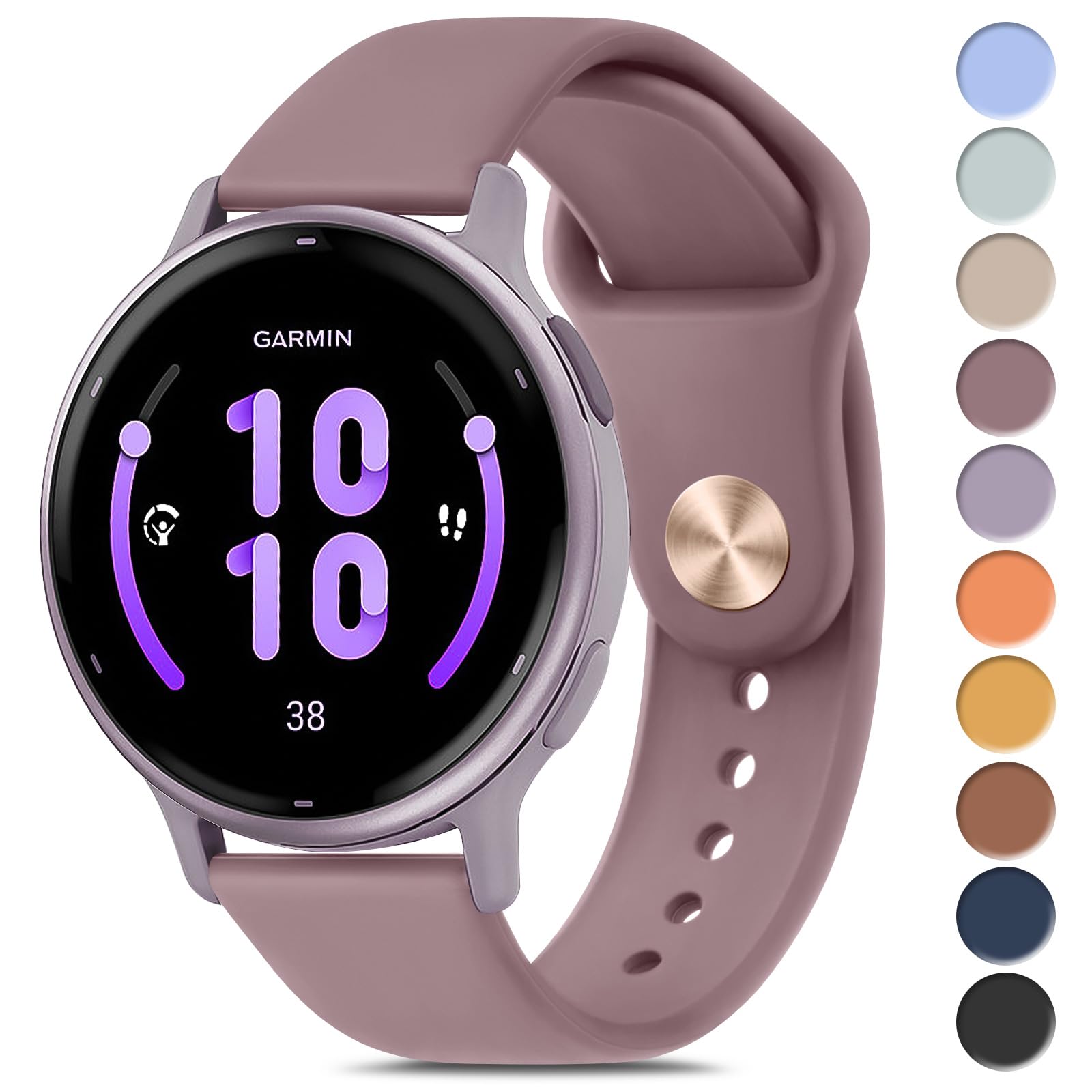 Meliya Bands Compatible with Garmin Vivoactive 5 / Vivoactive 3 Watch Band, Garmin Venu 2 Plus / Venu Sq / Venu Watch Bands Women Men, Soft Silicone Sport Replacement Strap for Garmin Vivoactive 5, Vivoactive 3 Music, Venu 2 Plus, Venu Sq, Venu, Vivomove Sport, Forerunner 645 / 245 Music Smart Watch