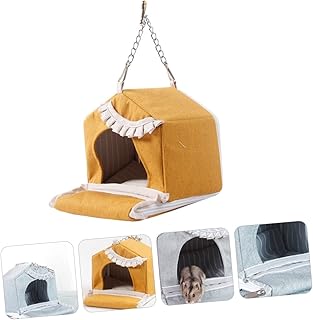 BESTOYARD 1Pc Hamster Ninho De Algodão Hamster Caverna Quente Hamster Pendurado Cama Caverna Rede Cama Hamster Redes Hamster Esconderijo Quente Cobaia Rede Hamster Esconderijo Pet Cama