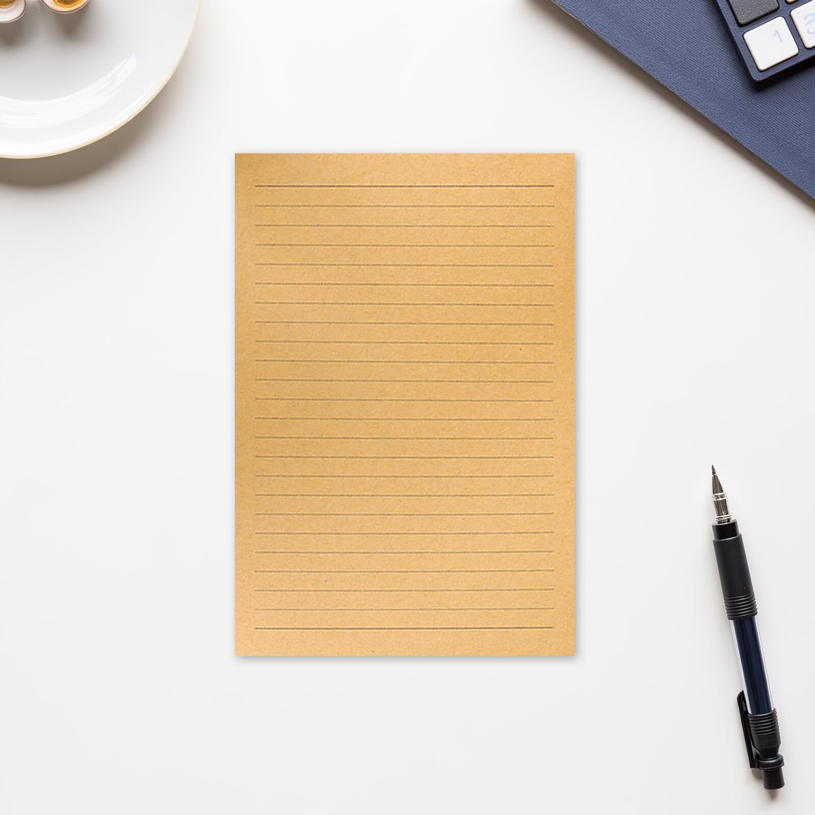 NUOBESTY 300foglio Carta da Lettere Vintage Righe per Appunti Poesie e Lettere Retrò Cancelleria Kraft per Ufficio e Artigianato