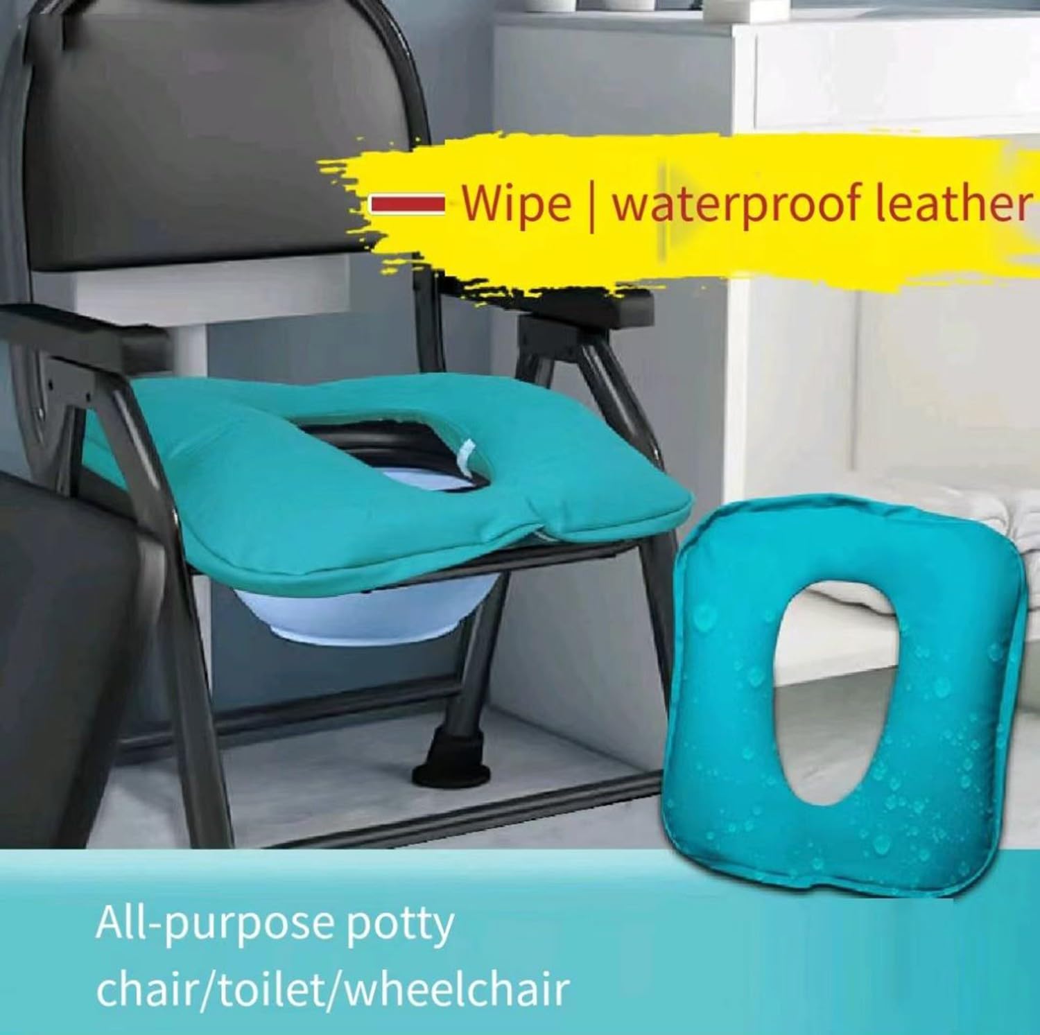 BLUEZY Cojin Antiescaras para Silla De Ruedas, Cojín para Inodoro De Cama Cojín para Hemorroides Y Coxis Unisex, Cojín Ortopedico para Ancianos Postrados En Cama Hombres Y Mujeres