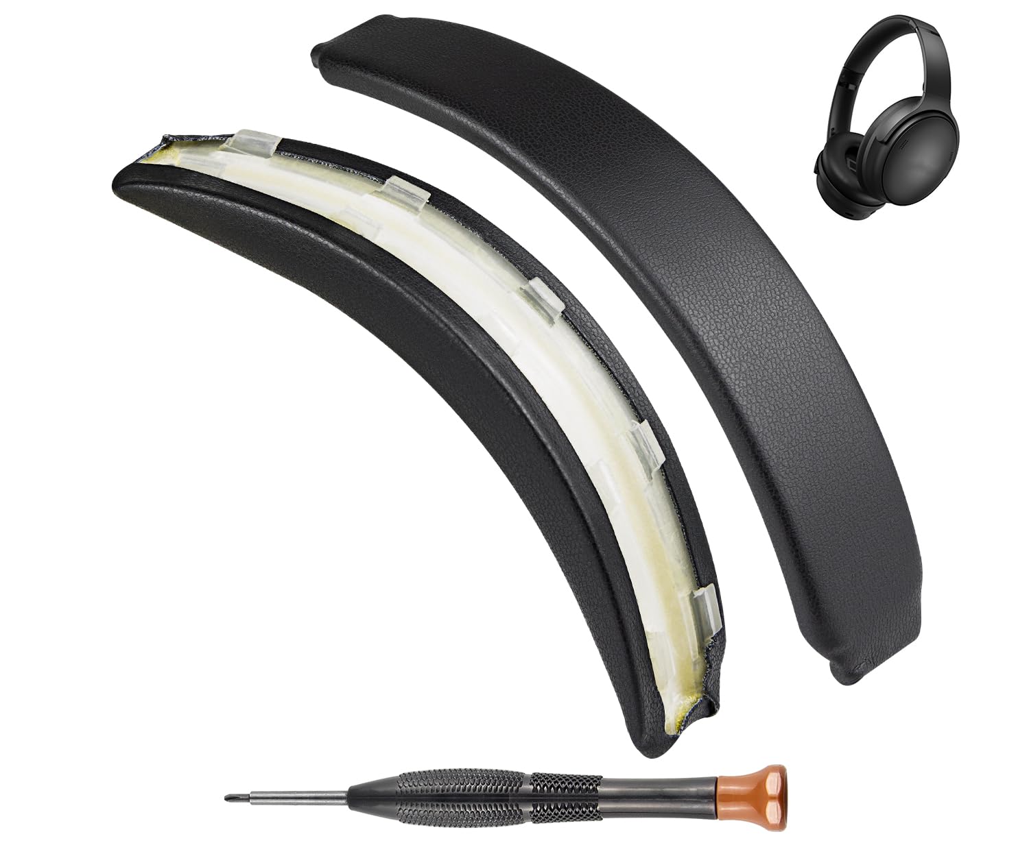 SOPROM Headband Kit Replacement for Bose QuietComfort 45 (QC45)/QuietComfort 35 (QC35)/QuietComfort SE (QC SE)/New Quiet Comfort Wireless Headphones, Easy DIY Installation(Black)