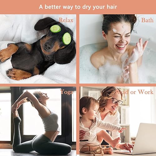 Miniatura 5 de BATTILO PTY - Toalla de microfibra para el pelo de gato para niños y niñas, paquete de 3 toallas de secado de pelo, súper absorbentes, gruesas, de