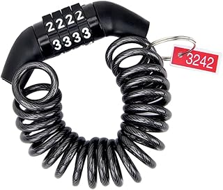 CLISPEED 4 Bicycle Lock Code Motorcycle Helmet Lock Helmet Locks for Motorcycles Cable Bike Lock zinc Alloy Bike Lock Bicycle Lock Chain Bike Lock Cable Password Lock Stretchable Cable Lock