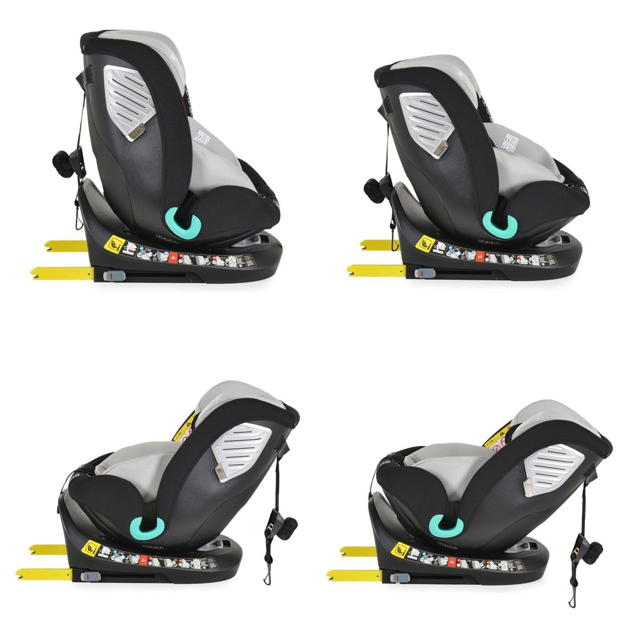 Moni, siège enfant i-Size Serengeti (40-150cm) Isofix, coussin pour la nuque, coloris:Gris