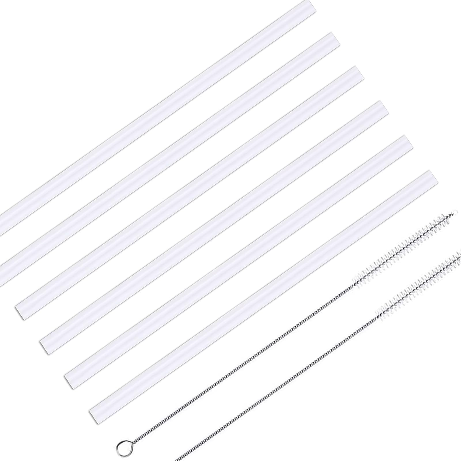 Ouharty 6-Pack Replacement Straws for Hydro Flask Compatible with Hydro Flask Wide Mouth Bottle with Straw Brush, BPA Free (Fit for Hydroflask Bottles)