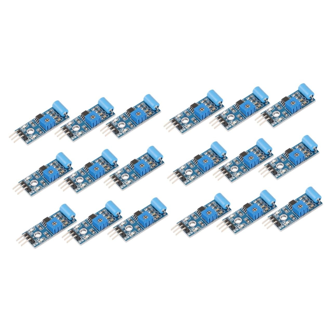 HEALLILY 20 Pcs Sensor Module Vibration Switch Module Vibration Sensor Vibration Shock Nontendo Switch Buck Voltage Converter Normally Closed Type Module Alarm Work Car