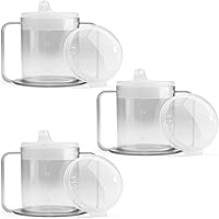 Providence Spillproof 9oz Adult Sippy Cups with 2 Handles - Spill-Proof for Elderly Seniors Limited Mobility - 3 Pack Made in USA