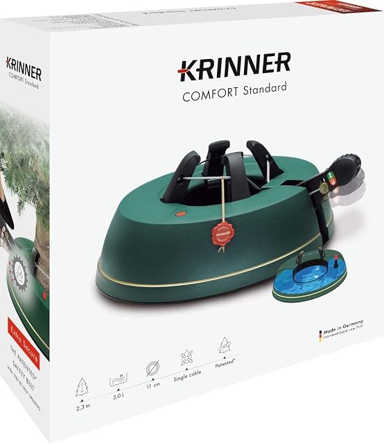 Krinner Comfort Christmas Tree Stand, Standard, Green, 34 x 34 x 9 cm