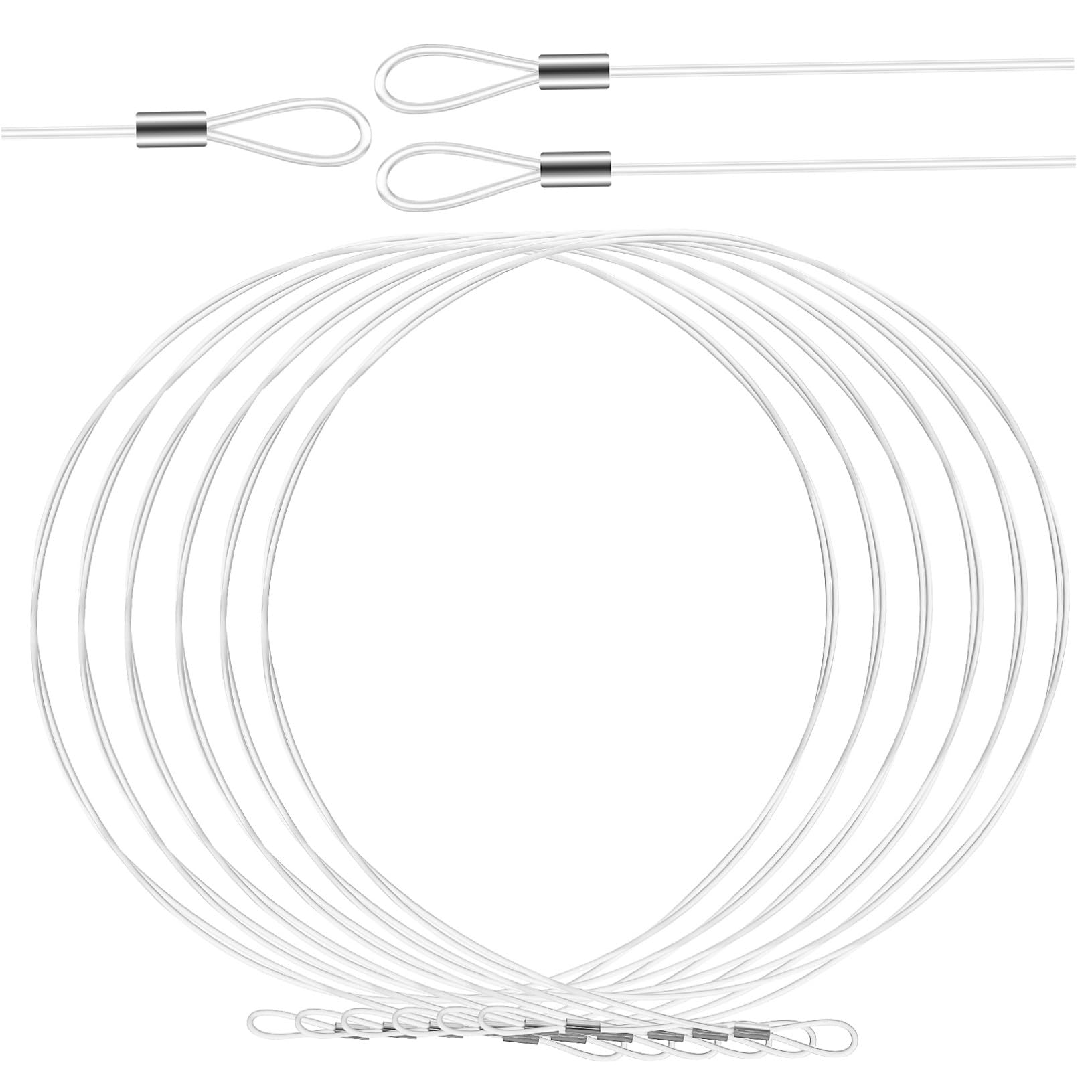 Cables de nylon invisible de 1,5m con doble lazo Baluue para colgar cuadros sin dañar