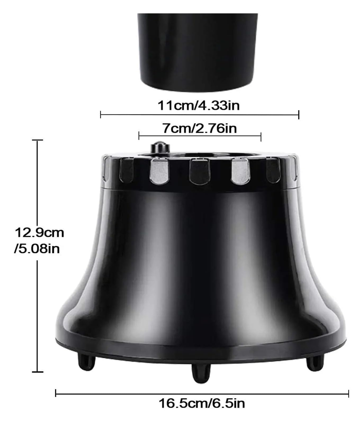 Diffusore adattabile for asciugacapelli con design ruotabile Curly Large Wind Hood Strumenti a forma fissa(Black)