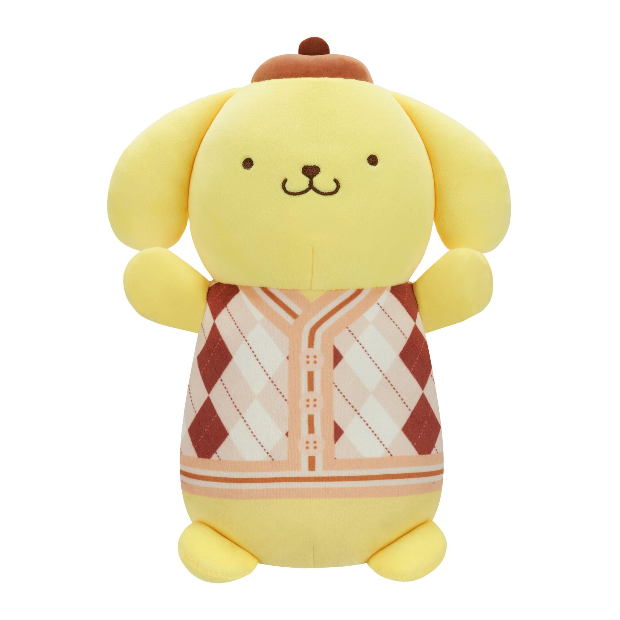 Squishmallows Original Sanrio 10in Plaid Pompompurin HugMees Ultrasoft Official Jazwares Plush Medium-Sized