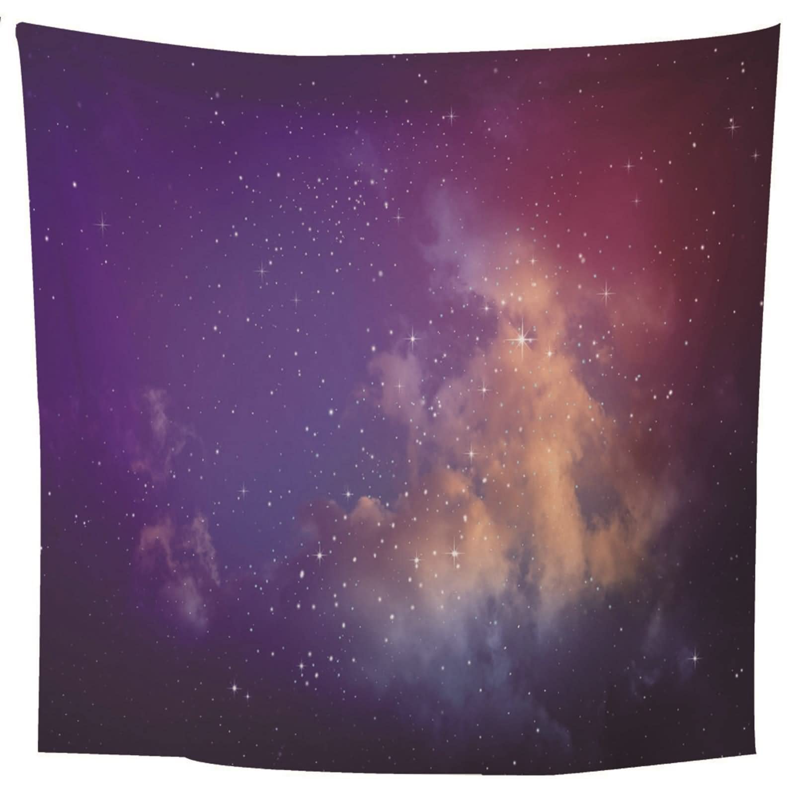 Tapices de Pared Navidad, Decoración Navideña Exterior Cielo y Estrella Poliéster Púrpura 240x220CM