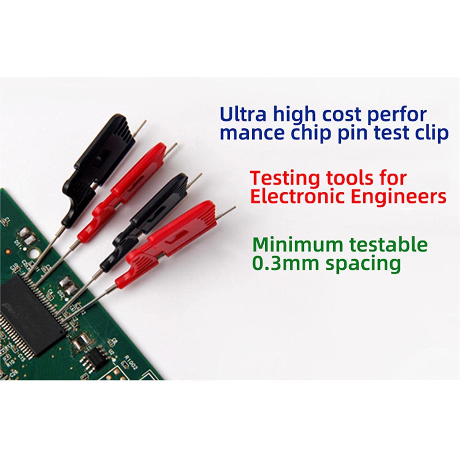 SDK08 Test Clip Ultra Small Clip Chip Foot Clip Micro IC Clamp SOIC/TSSOP/TSOP/SSOP/MSOP/PLCC/QFP/TQFP/LQFP/SMD IC Test Chip Mini Chips Adapters - Image 9