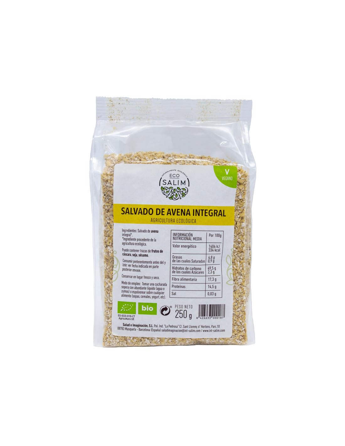 SALVADO DE AVENA 250gr. BIO