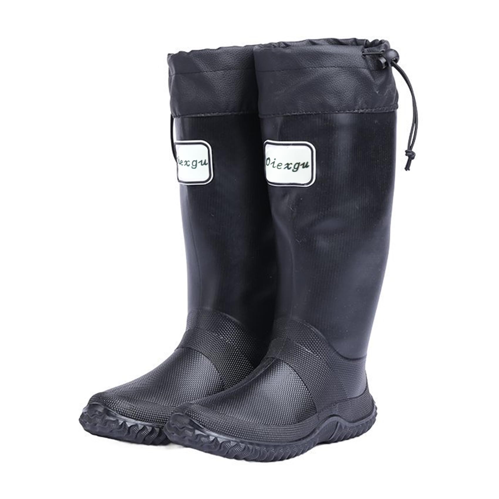 Rain Boots for Women Tall Rubber Garden Boots Waterproof High Knee Packable Flat Mud Boots Lightweight for Outdoor
