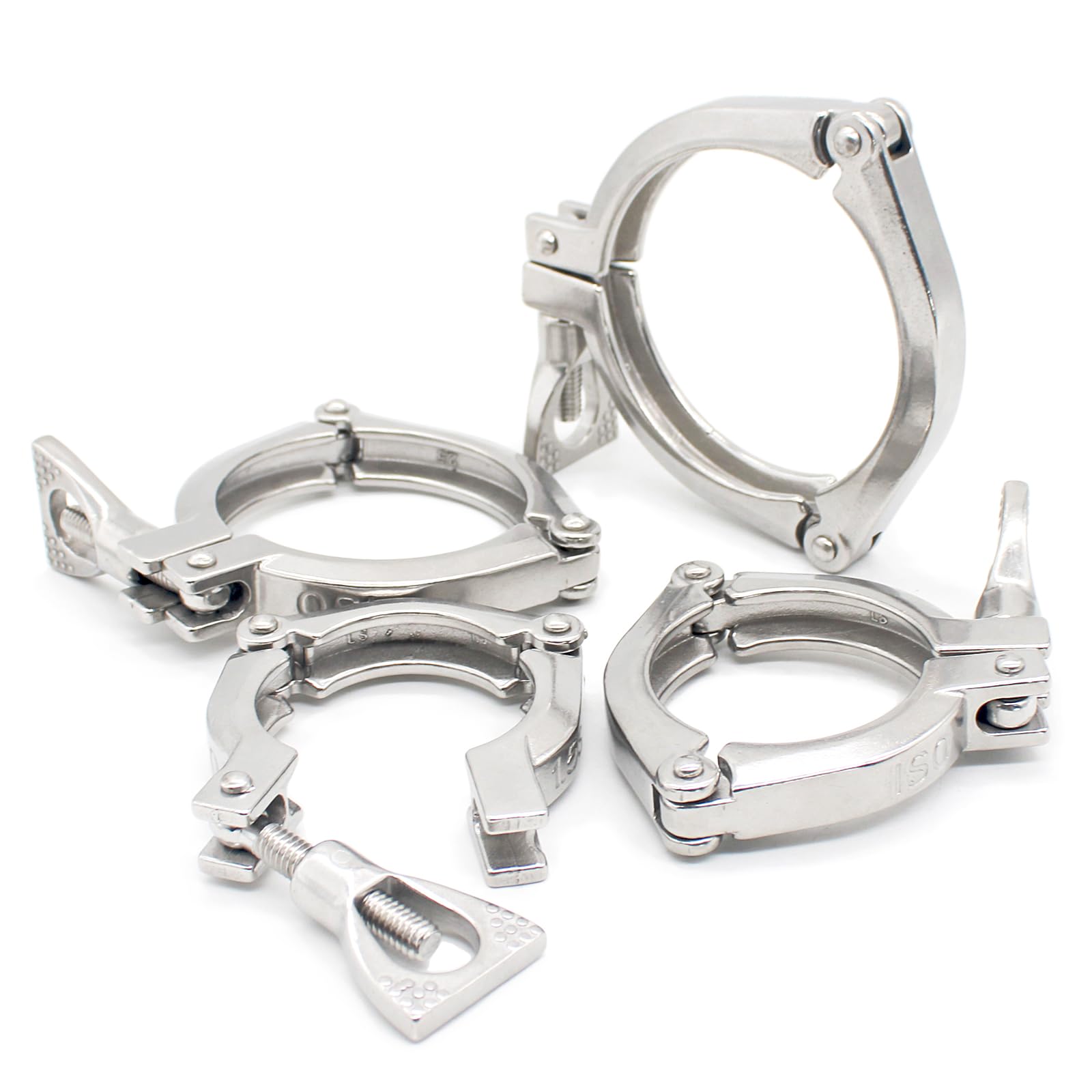 1PC SS304 Trois pièces Colliers ISO Trois Segments Robuste Tri-Clamp fit Embouts SS Colliers 217MM